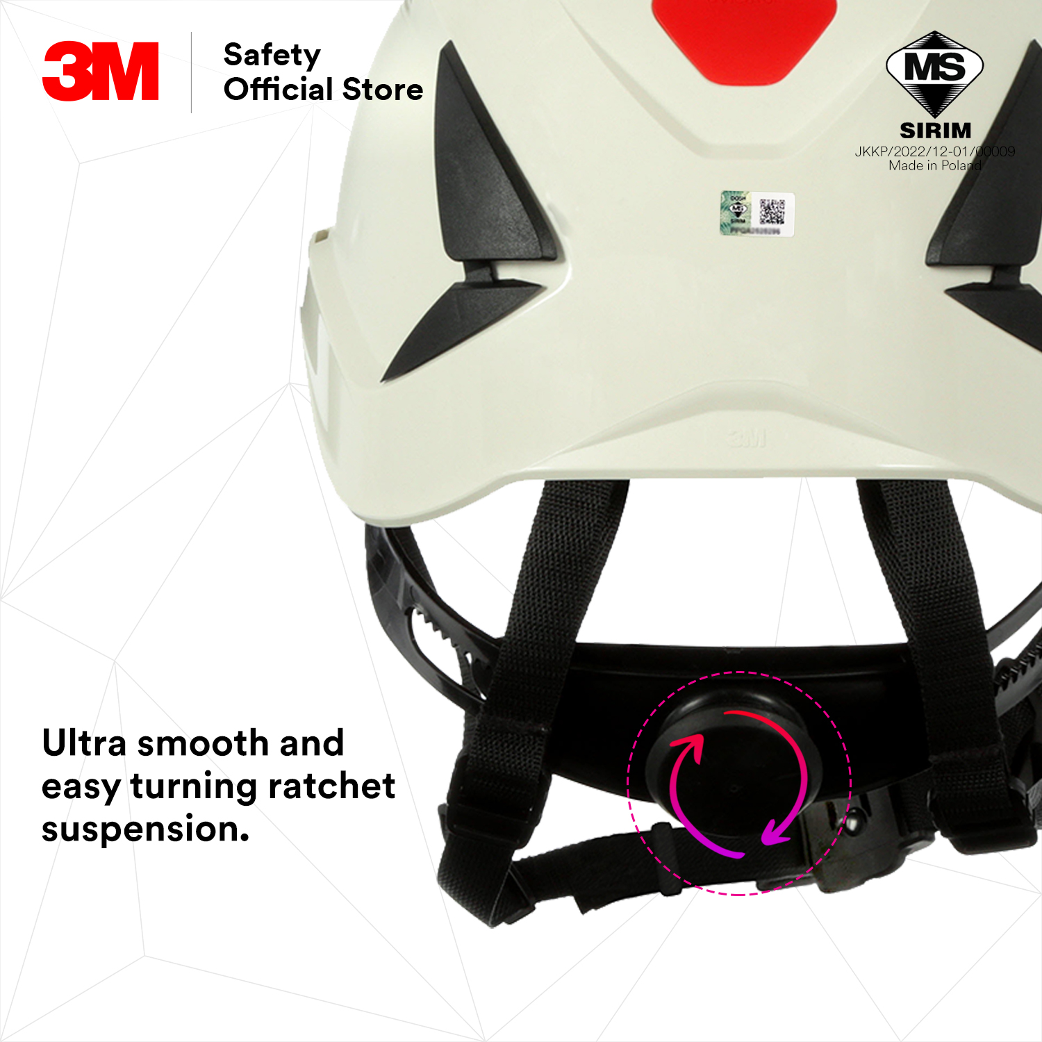 3M DOSH SIRIM SecureFit X5000VECE Series Vented Safety Helmet