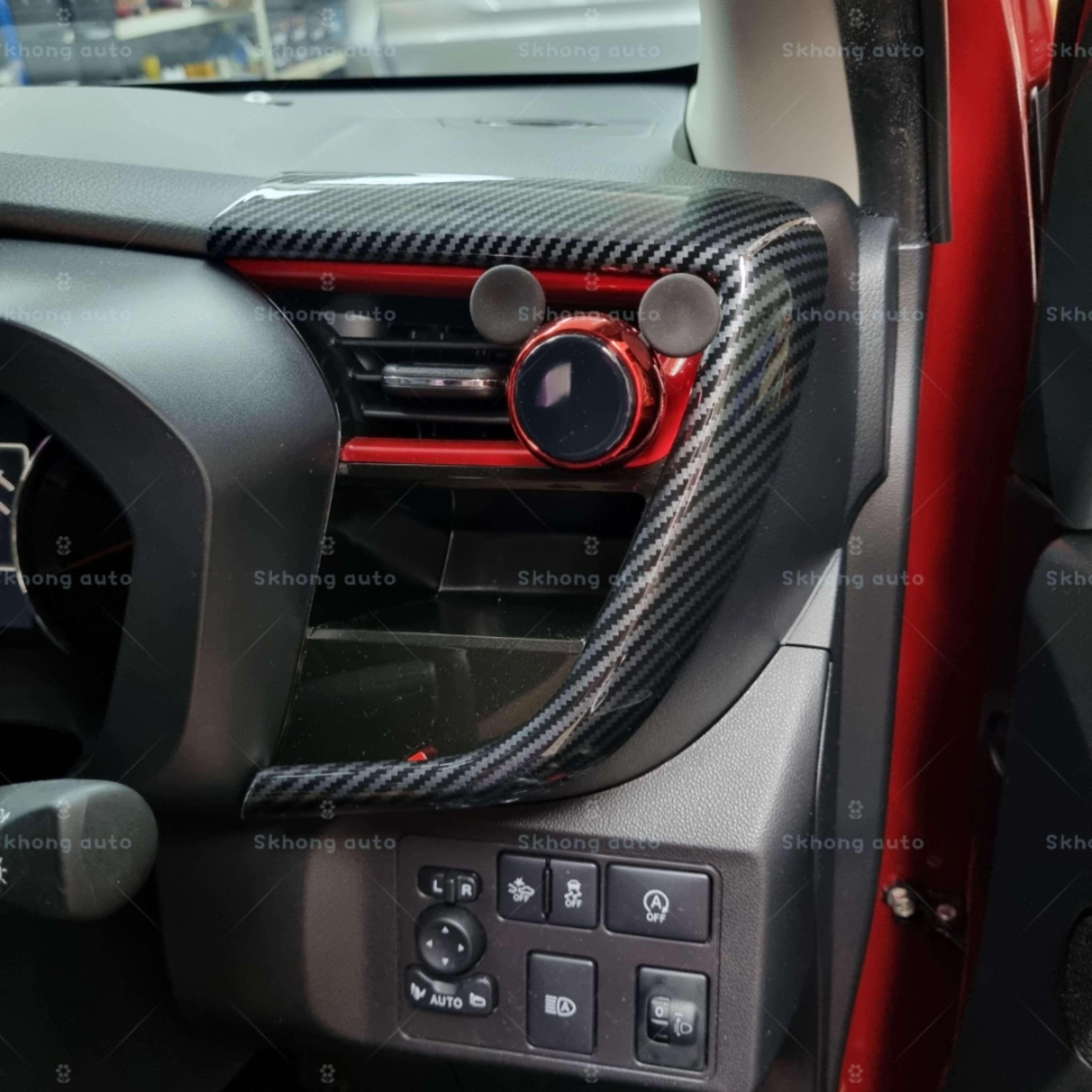 Perodua myvi 2018-2023 carbon fiber dashboard frame cover garnish ...