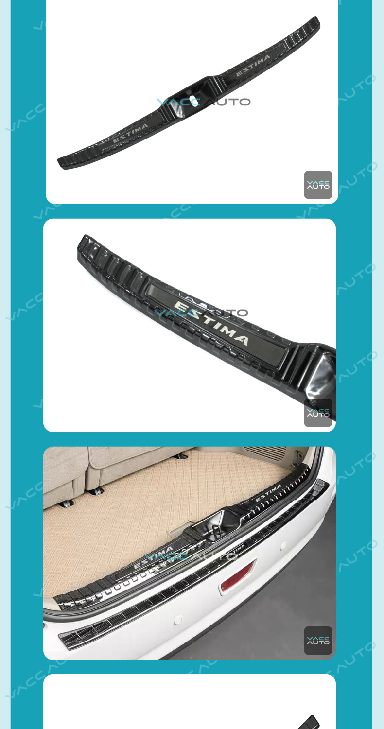 Toyota Estima (2006-2025)Rear Bumper Protector Out In Bonnet Protector ...
