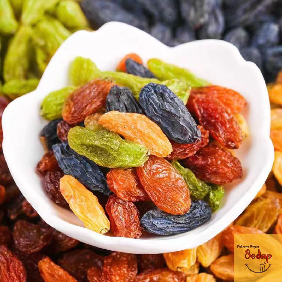 250g Colourful Sweet Raisins/Campuran Manis Kismis -Halal (Dried Green ...