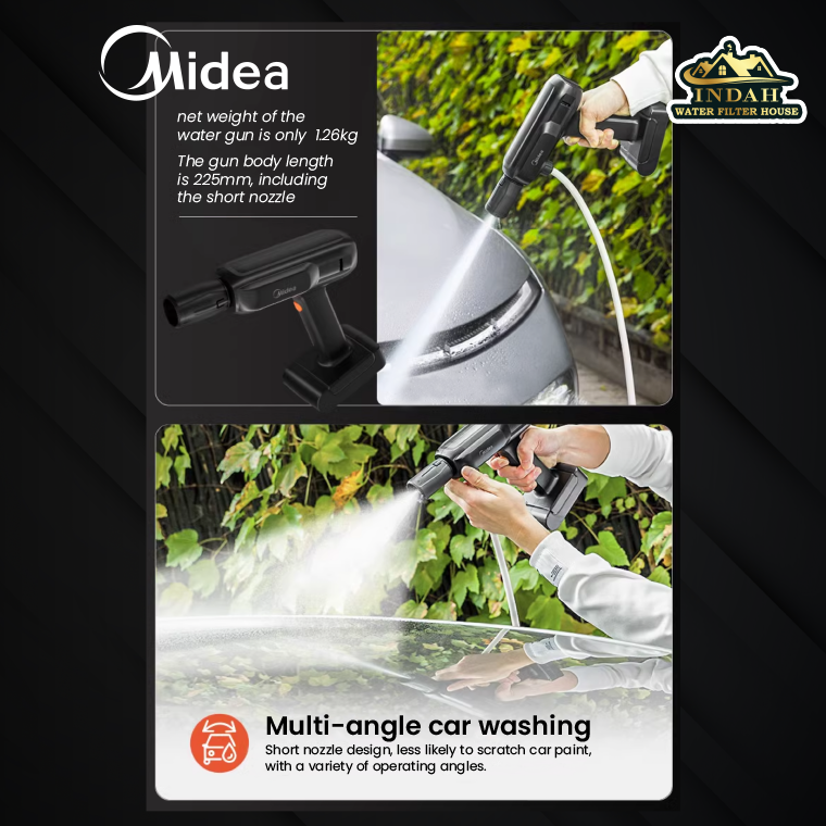 Midea Wireless High Pressure Sprayer Gun Washer Pump for Car Washing ...