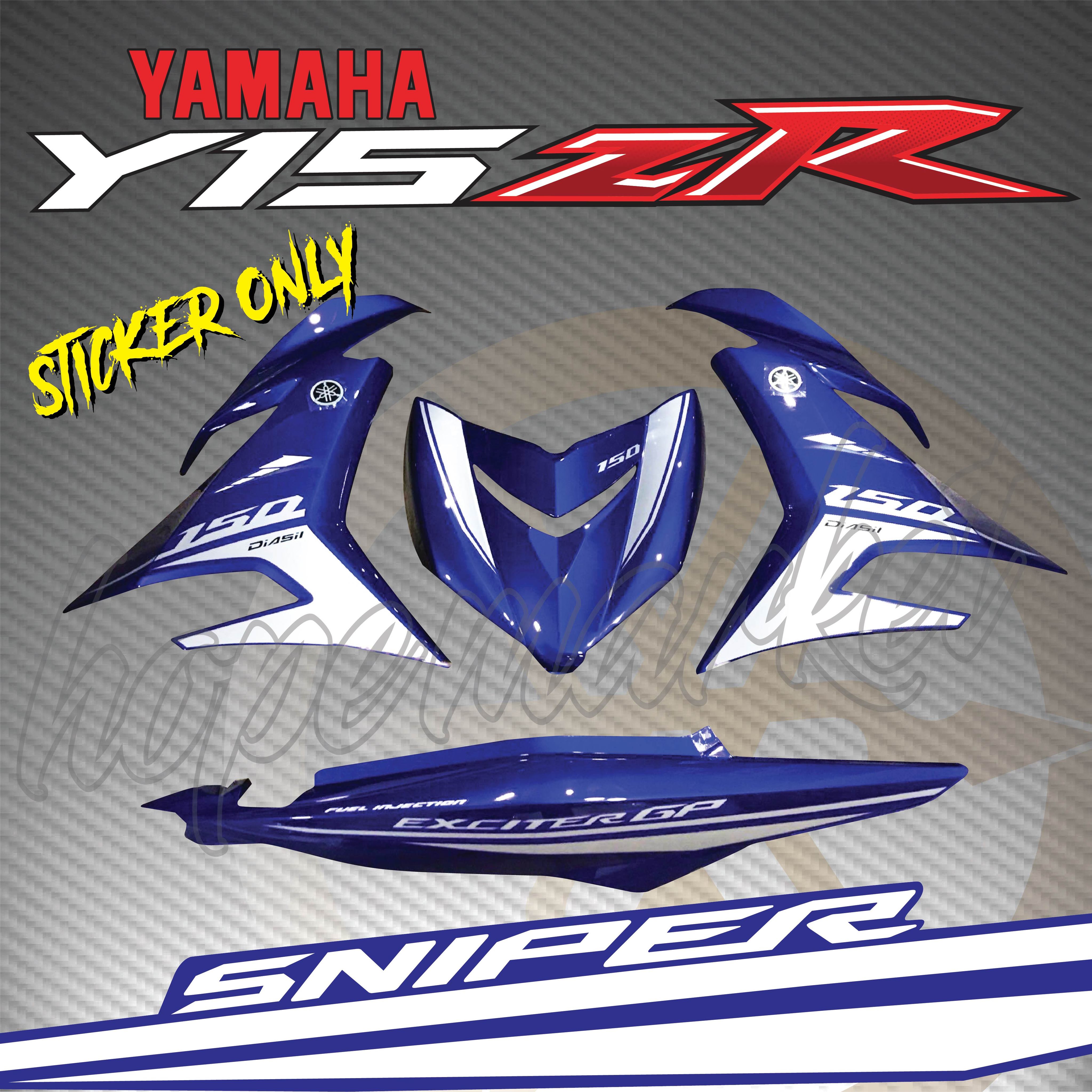 STRIPE MOTOR YAMAHA Y15ZR SNIPER GP 2017 (3) CUSTOM BODY STICKER ...