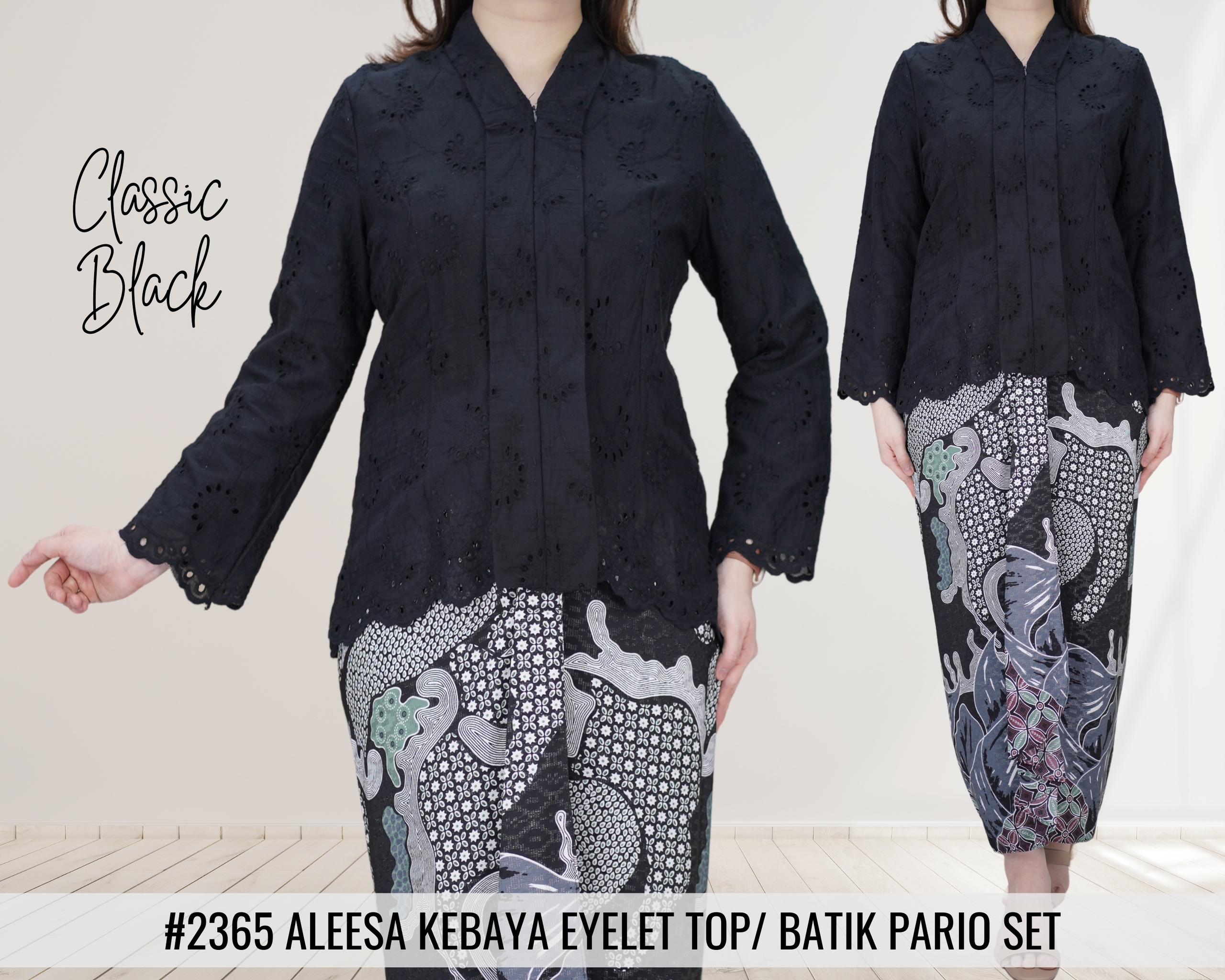 JJ COUTURE ALEESA KEBAYA EYELET TOP/ BATIK INSTANT PARIO SET | Shopee ...