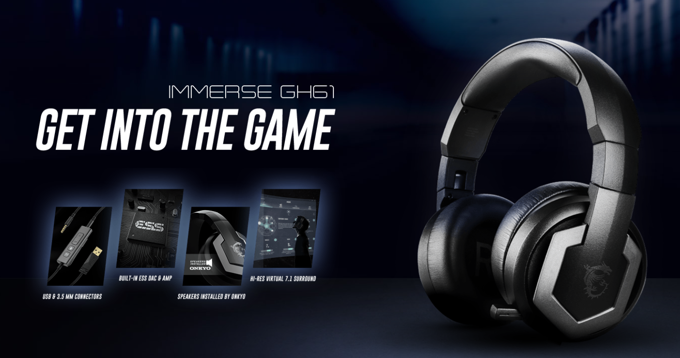 MSI GH30 / GH50 / GH61 GAMING HEADSET MSI IMMERSE GAMING HEADSET 7.1 ...