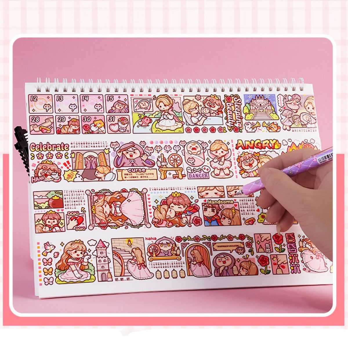 A4/A5 Kids Reusable Sticker Book Handbook DIY Decoration Cartoon Deco ...