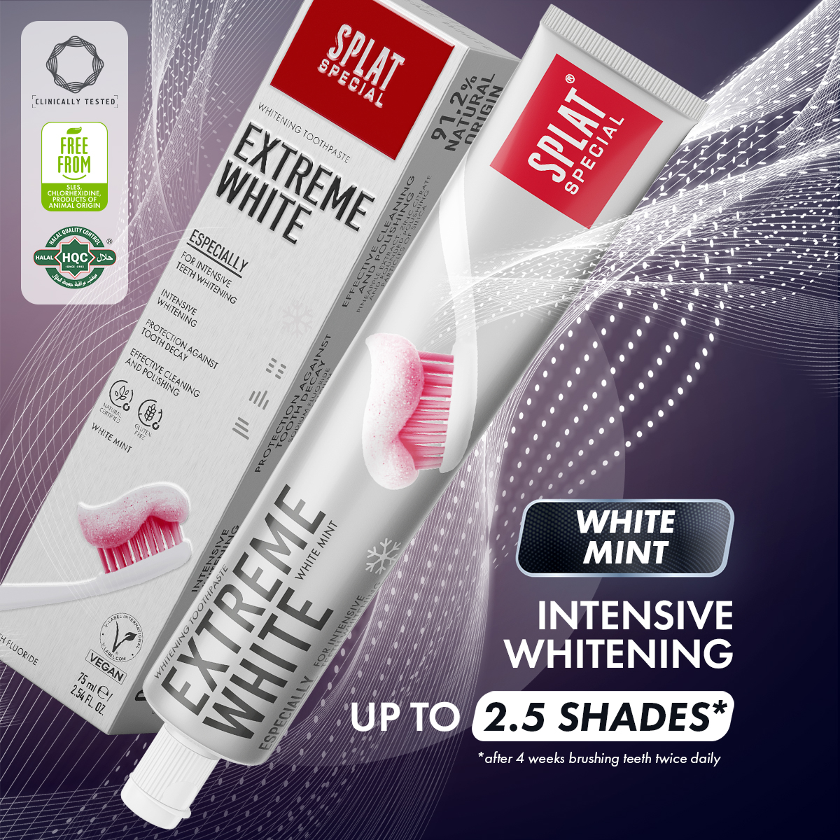 SPLAT Extreme White Toothpaste Intensive Teeth Whitening, Protection ...