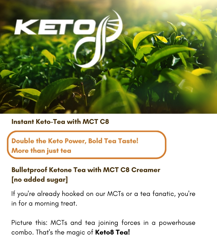 Keto8 Tea 500GM | Bulletproof Keto Tea with MCT C8 - no added sugar ...