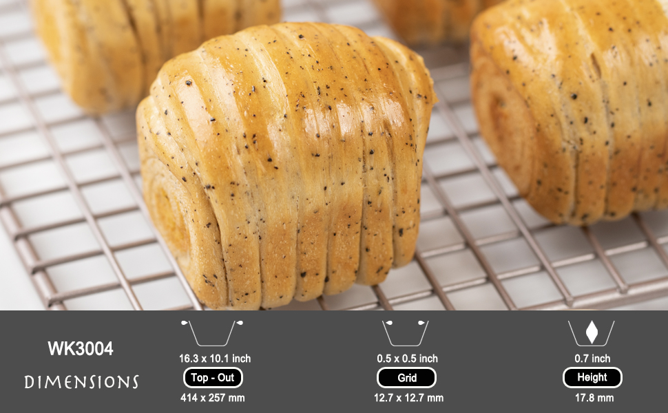 [CHEFMADE.os] carbon steel Non-Stick Cooling Rack Cake/Bread/Toast ...