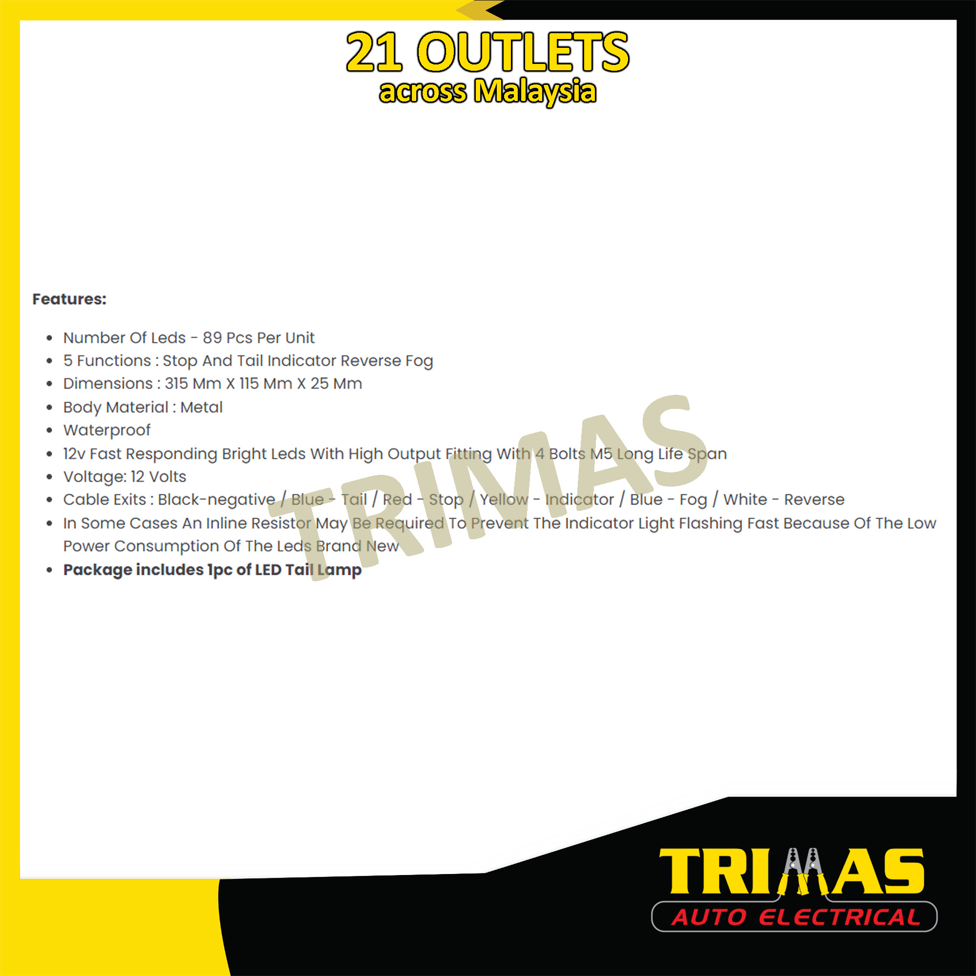 24/7Auto 2x LED achterstaart 24 V lichten lampen TGA TGM TGL TGS truck trailer chassis
