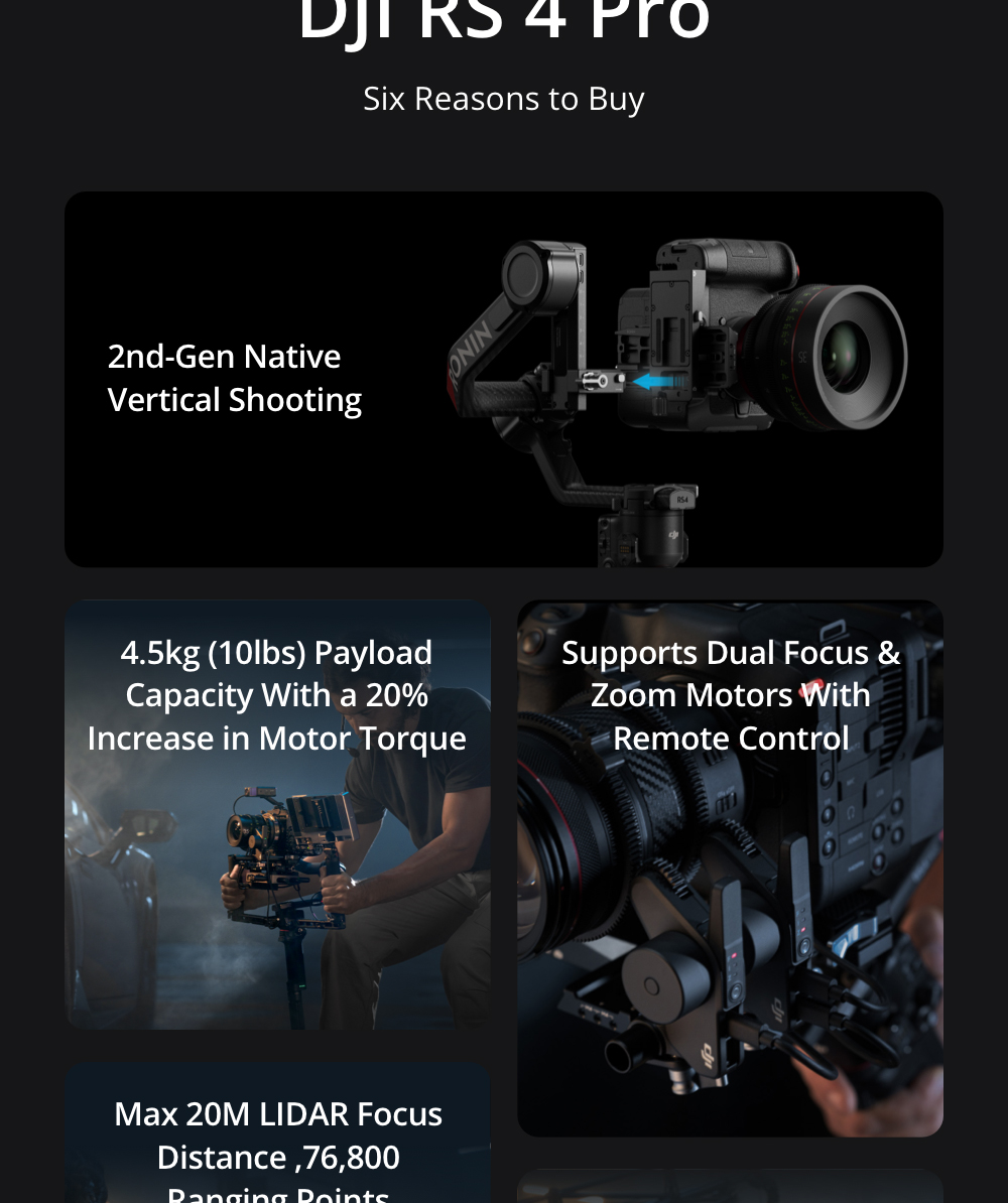 DJI RS 4 Pro - Gimbal Stabilizer | 2nd-Gen Native Vertical Shooting ...