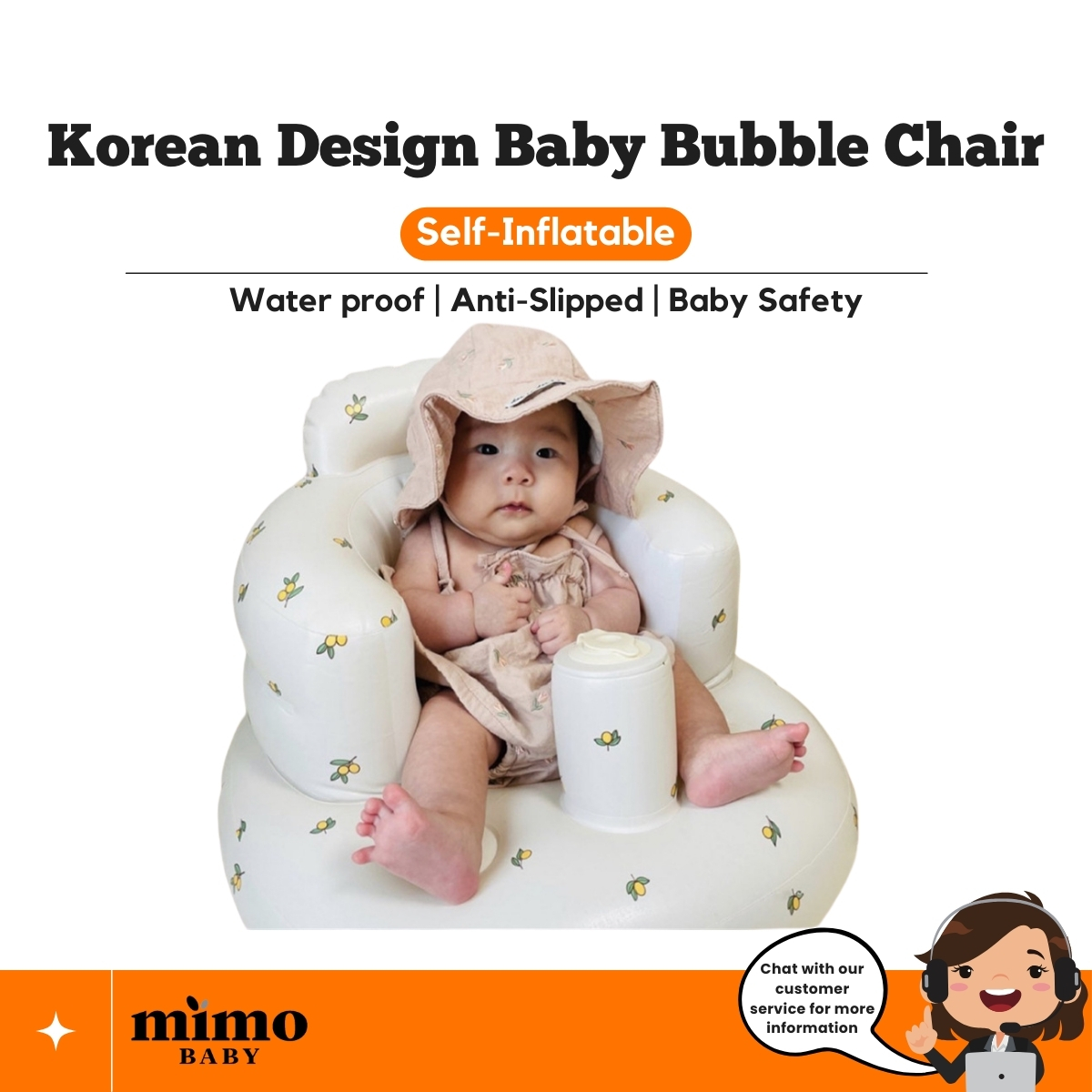 Cute Bear Waterproof Bubble Chair for Baby Kerusi Bayi Shopee Malaysia