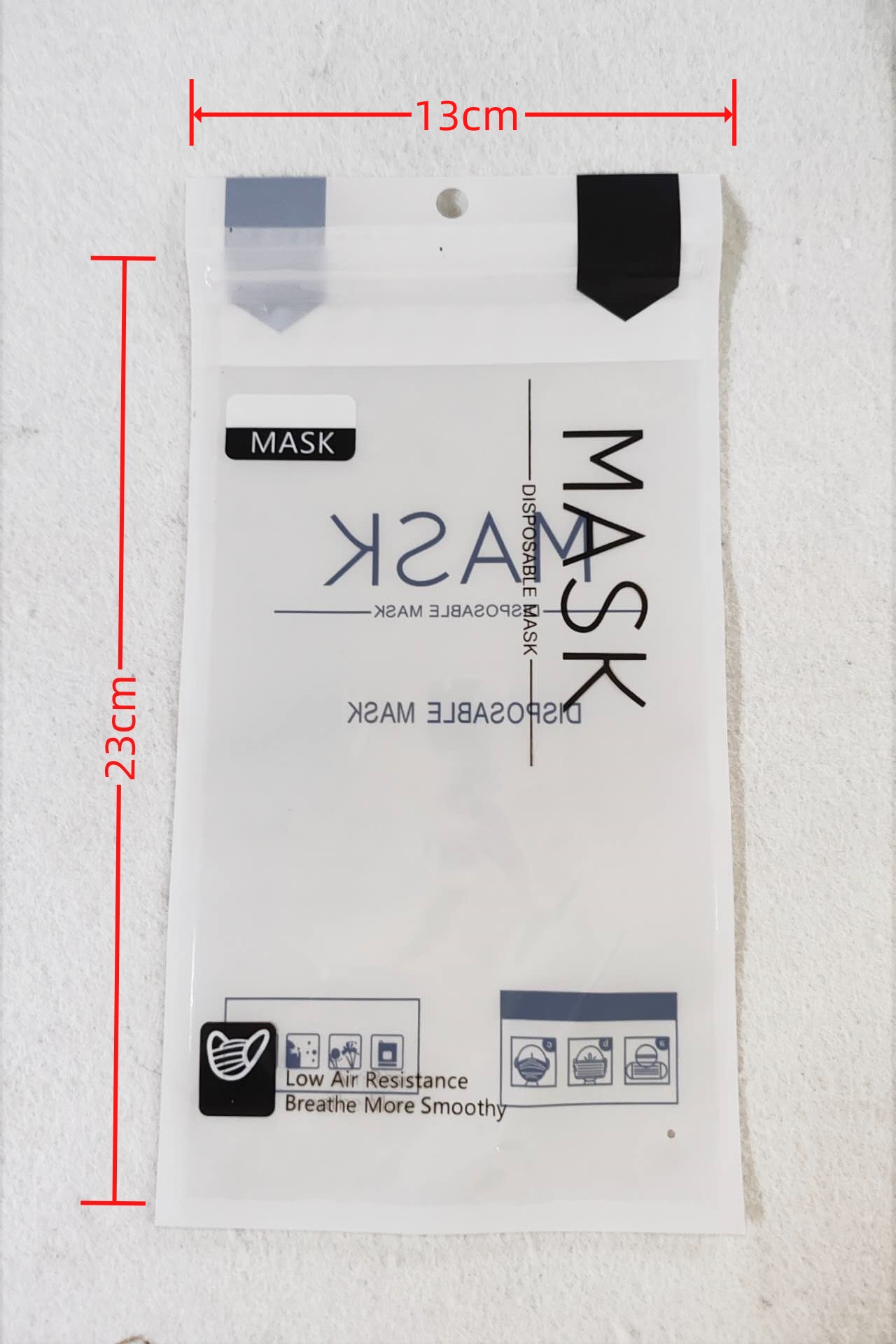 Ziplock Bag Reusable Zipper Bag Storage Transparent Face Mask Storage