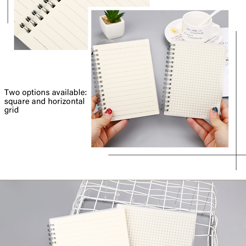 160 Pages Blank Grid Notebook Line Matte Cover Notebook B5 A5 Spiral ...