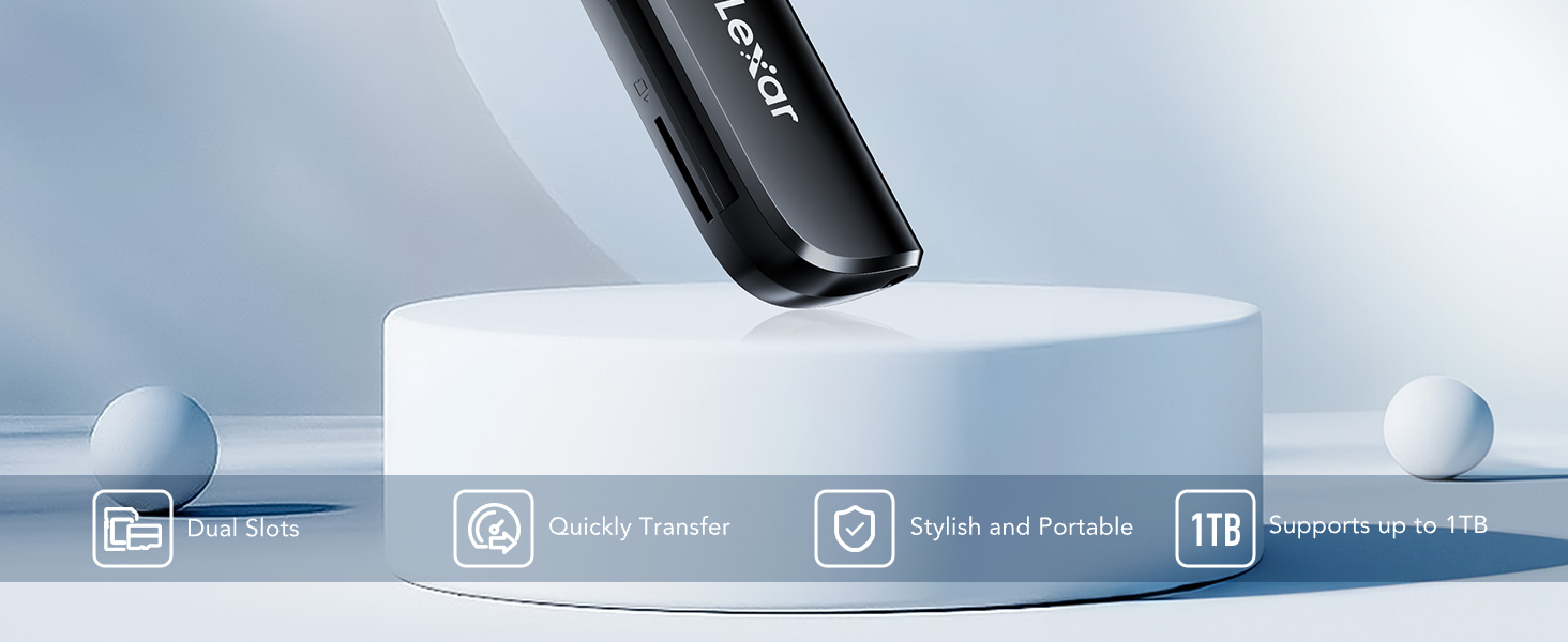 Lexar RW310 Dual-Slot USB-A/C Reader (LRW310U-BNBNG) | Lexar RW300 Dual ...