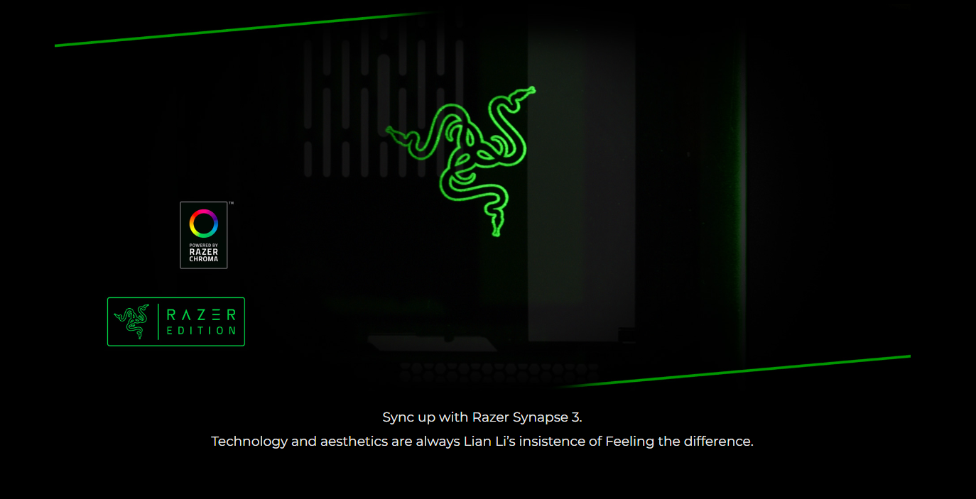 LIAN LI O11 DYNAMIC RAZER EDITION TG E-ATX Chassis - Razer Edition ...