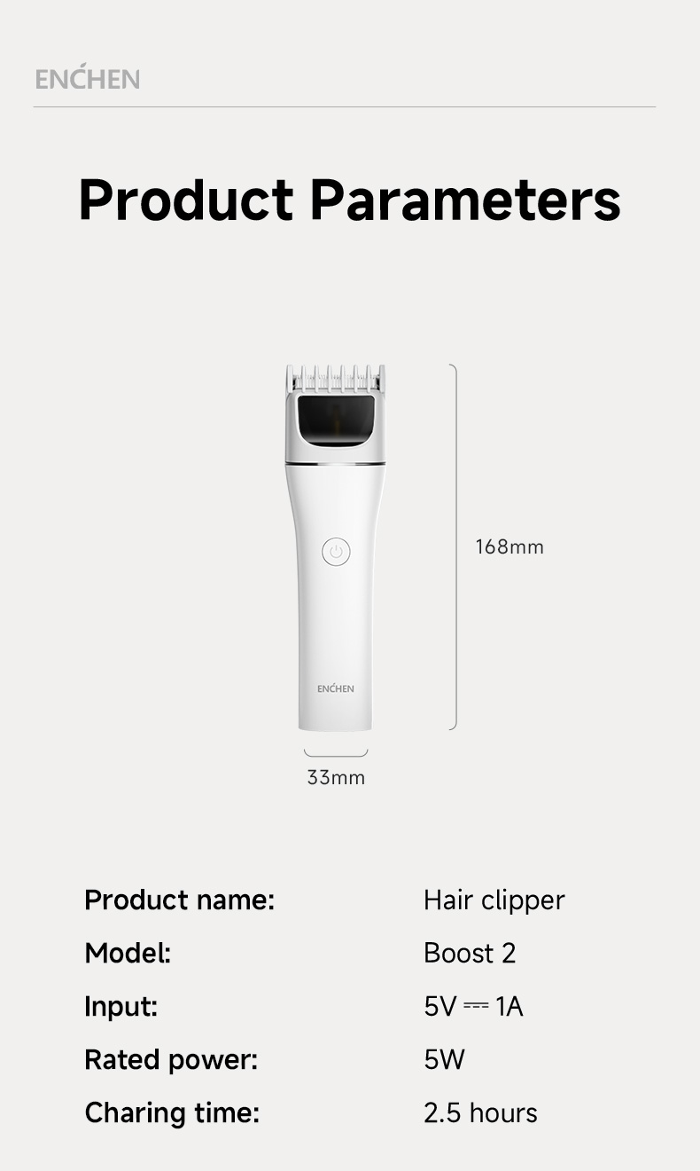 Gadgetoo Enchen Boost 2 Electric Hair Trimmer ( Update Version )