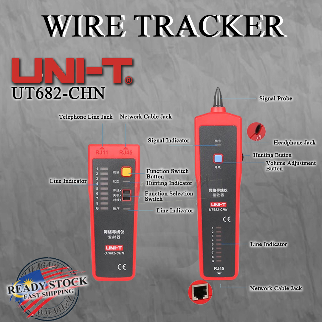 UNI-T UT682 / UT682-CHN - TELEPHONE CABLE NETWORK CABLE LINE WIRE ...