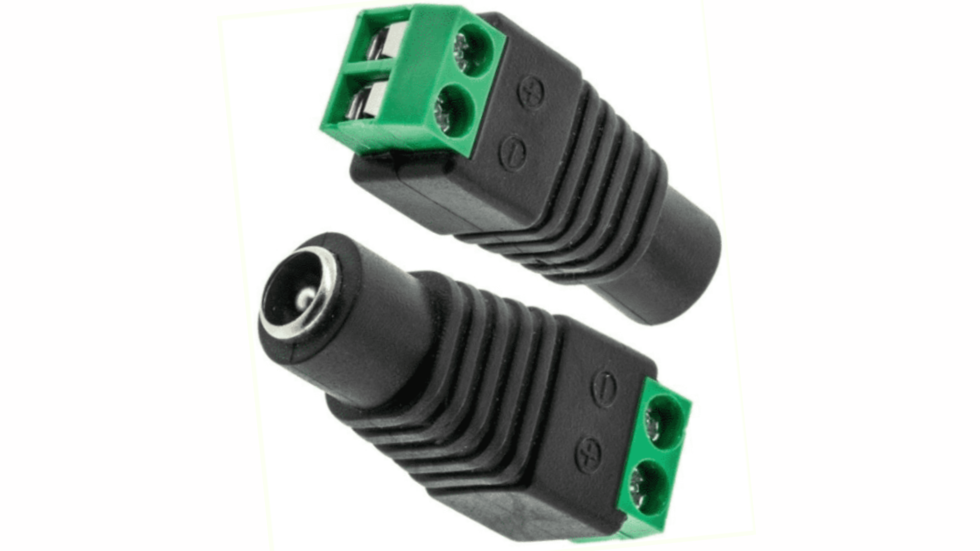 Analog CCTV DC Plug Female Screw On Type 2 Wire +/- DC 12V Power ...