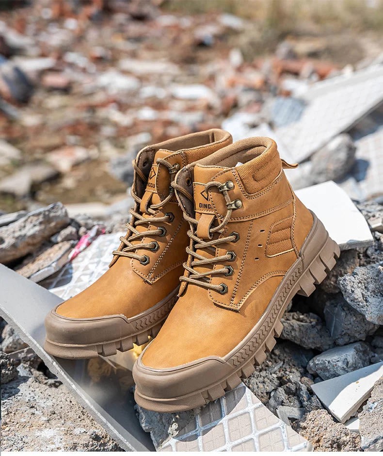 VIDEO Men's Safety Boots shoes Kasut besi Oil Resistant Protector ...