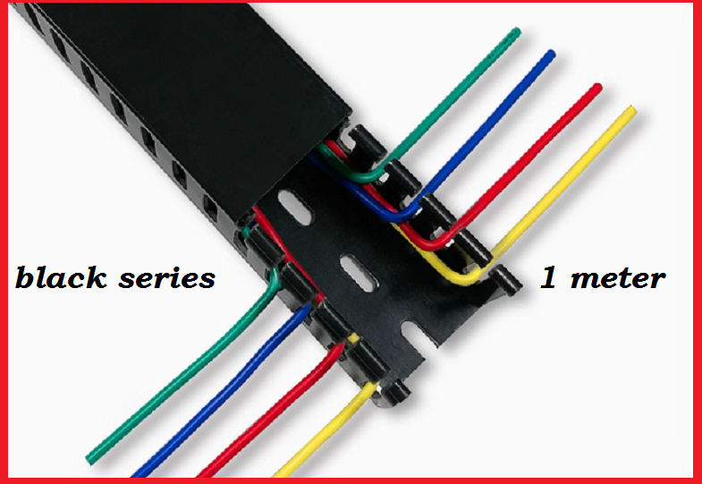 BLACK SERIES PVC Open Slot Wiring Duct / Trunking / PVC Casing / Open ...