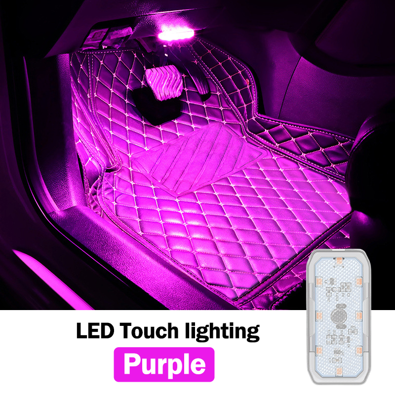 8 Lights Ambient Light Car Interior LED Ambient Car Lighting Strip USB
