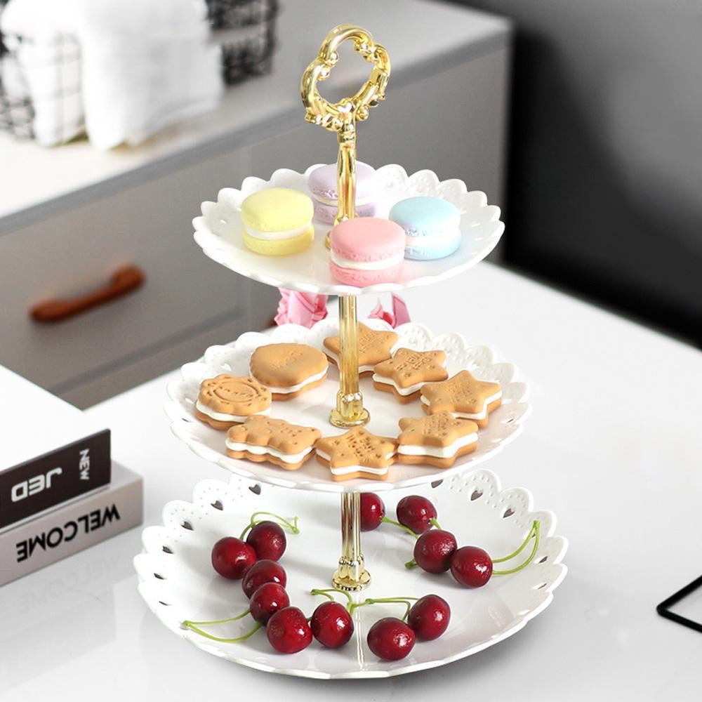 ZPLUS 3 Tiers High Tea Dessert Kuih Raya Cake Stand Fruit Plate Tray ...