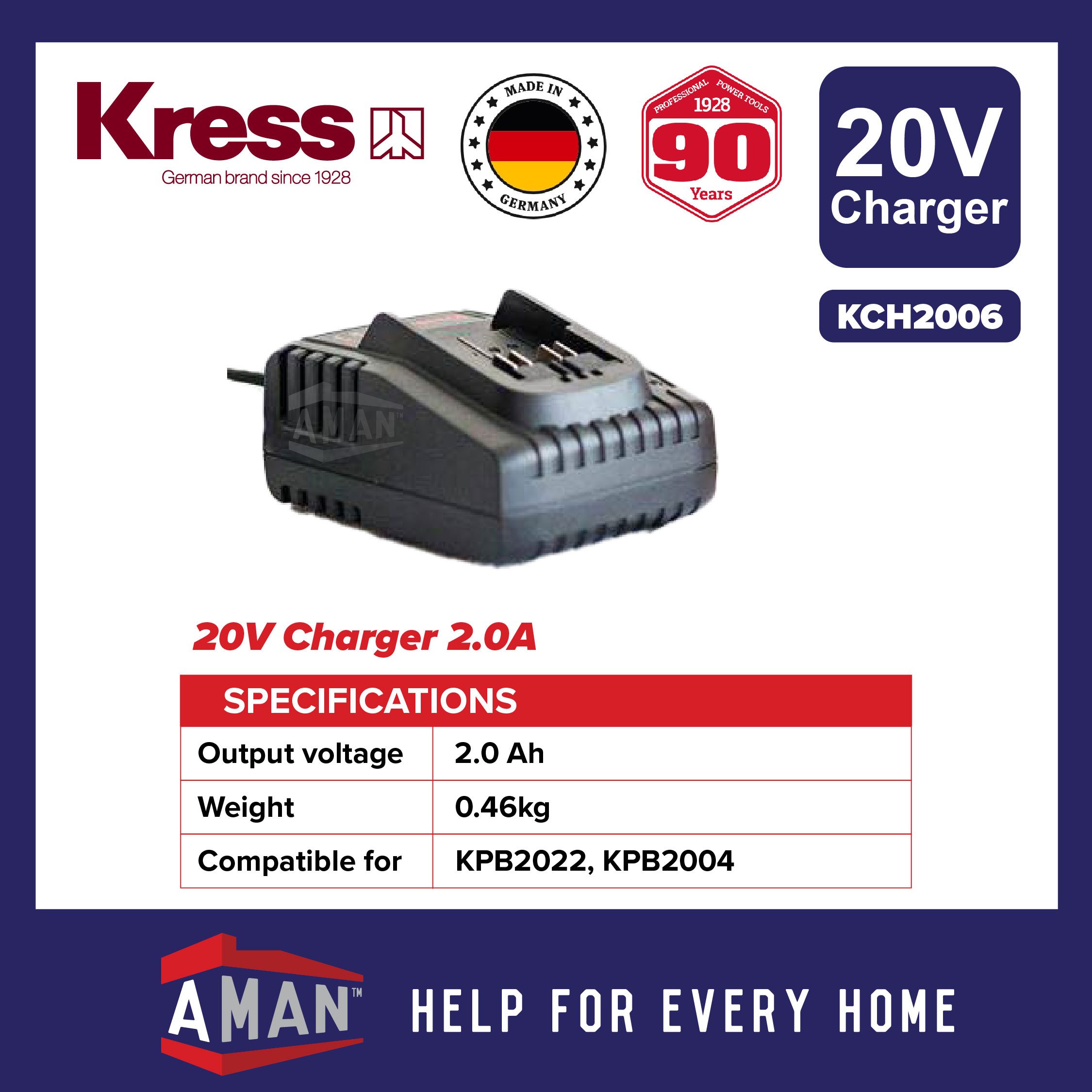 KRESS Battery And Charger 100% Original 12V 20V 2.0Ah 4.0Ah For Impact ...