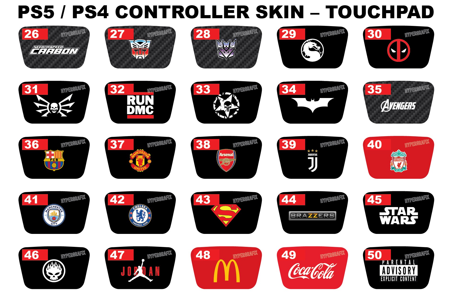 PS5 / PS4 TOUCHPAD CONTROLLER STICKER SKIN – (1 pcs) | Shopee Malaysia