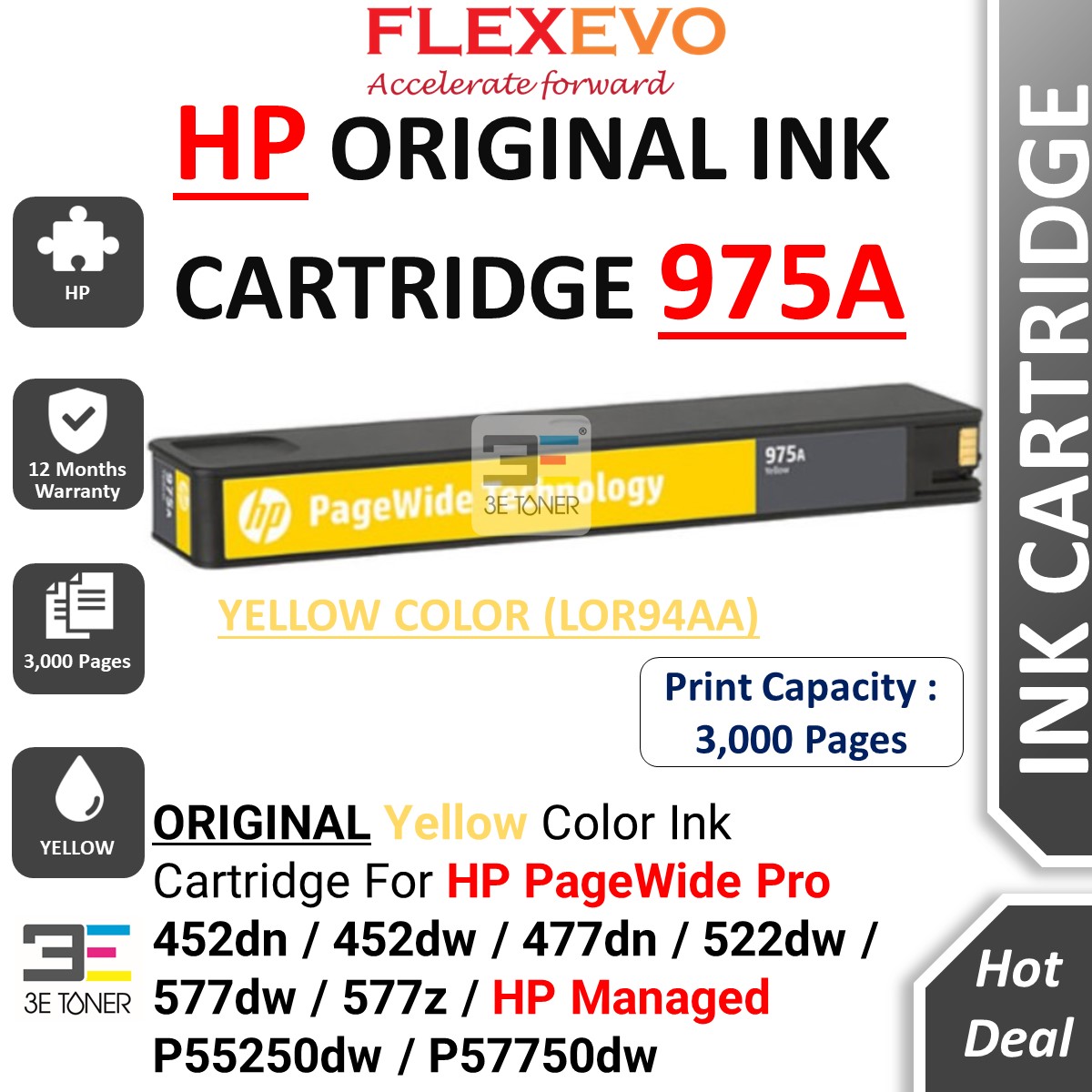 975A 975 975X Ink Cartridge Genuine for 452dn 452dw 477dn 522dw 577dw ...