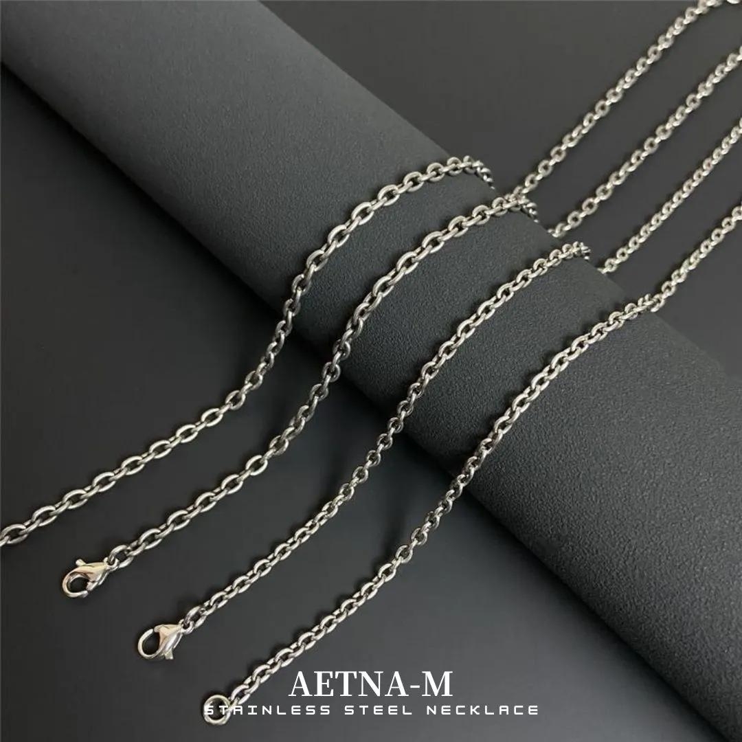 O Type Chain Stainless Steel Necklaces Men Women Kalung Tidak Karat ...