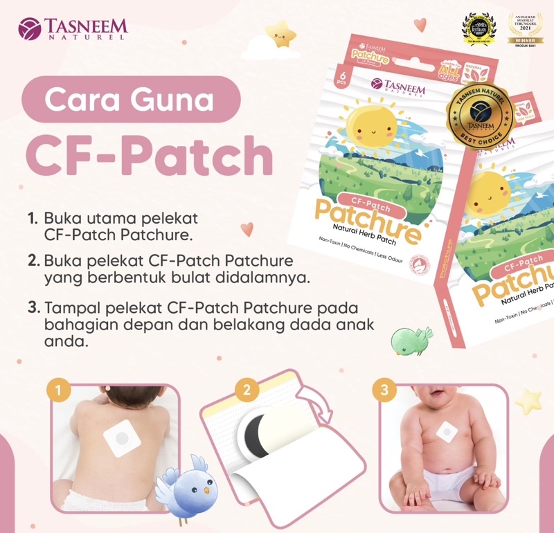 💜 Tasneem Naturel Cf Cough Relief Patch Patchure Koyok Badan Newborn ...