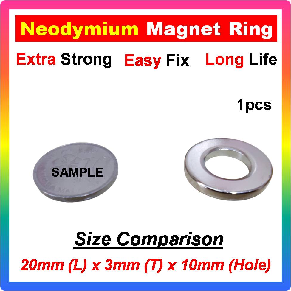 1pcs | Neodymium Magnetic Ring | Strong Round Magnet with Hole | Magnet ...