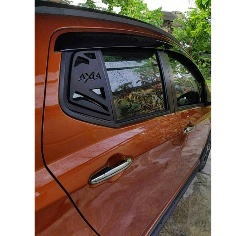 PERODUA AXIA TRIANGLE WINDOW COVER Carbon Fiber Rear Side Mirror Louver ...