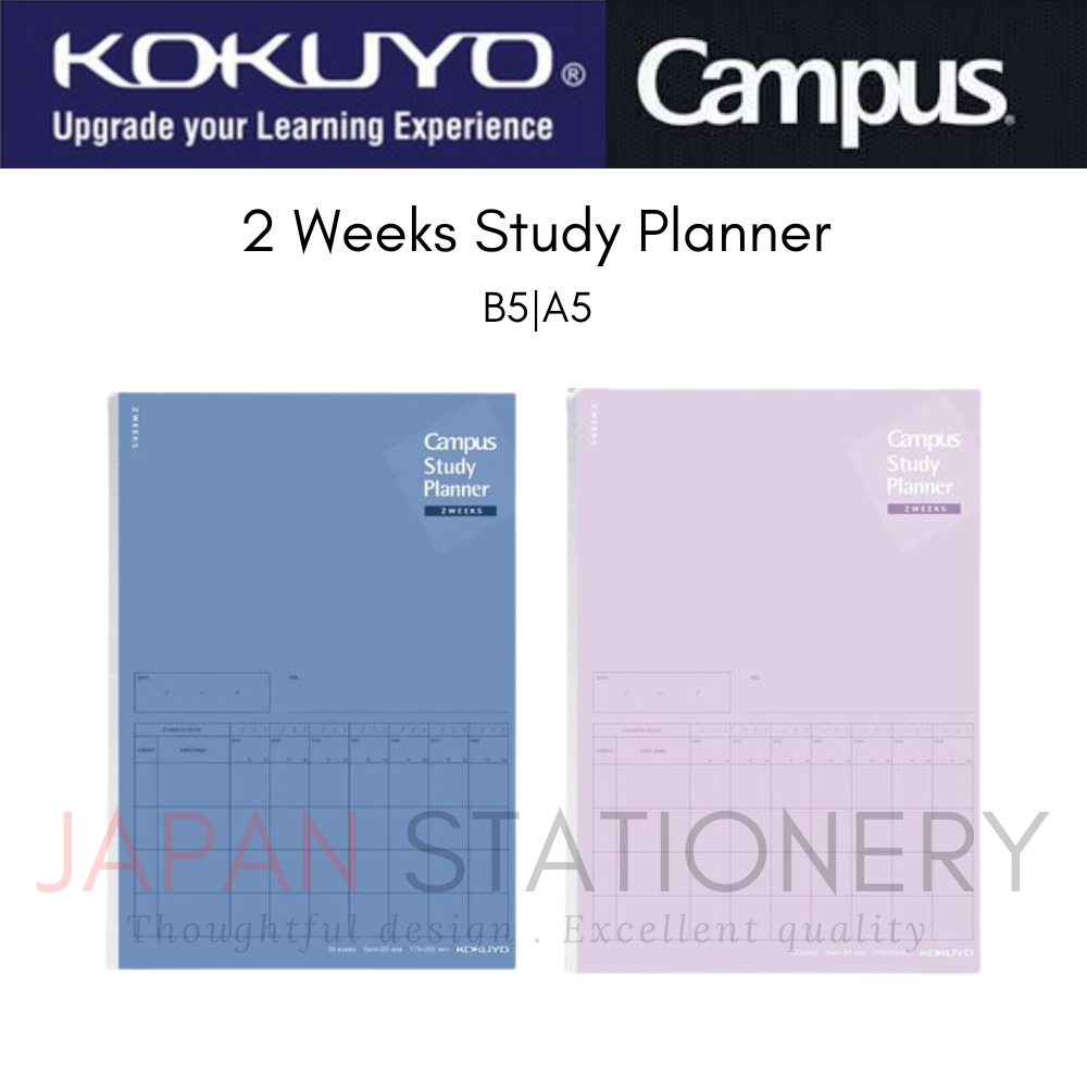 Kokuyo Campus Study Study Planner 2 Weeks A5 B5 ノ-Y80LT-DB ノ-Y82LT-DB ...