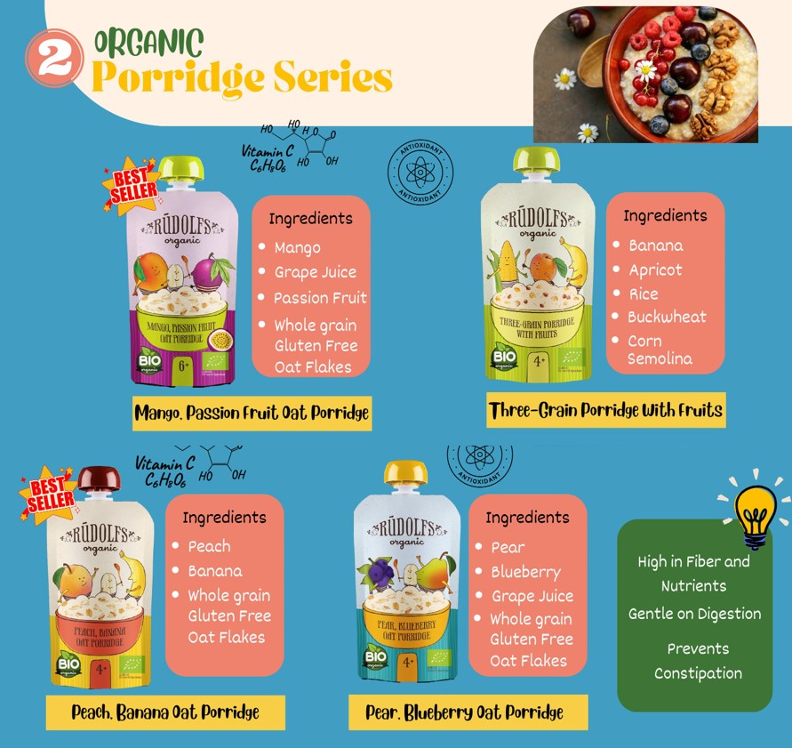 Rudolfs Organic Baby Food Puree / Baby Ready Meal / Porridge in Pouches ...