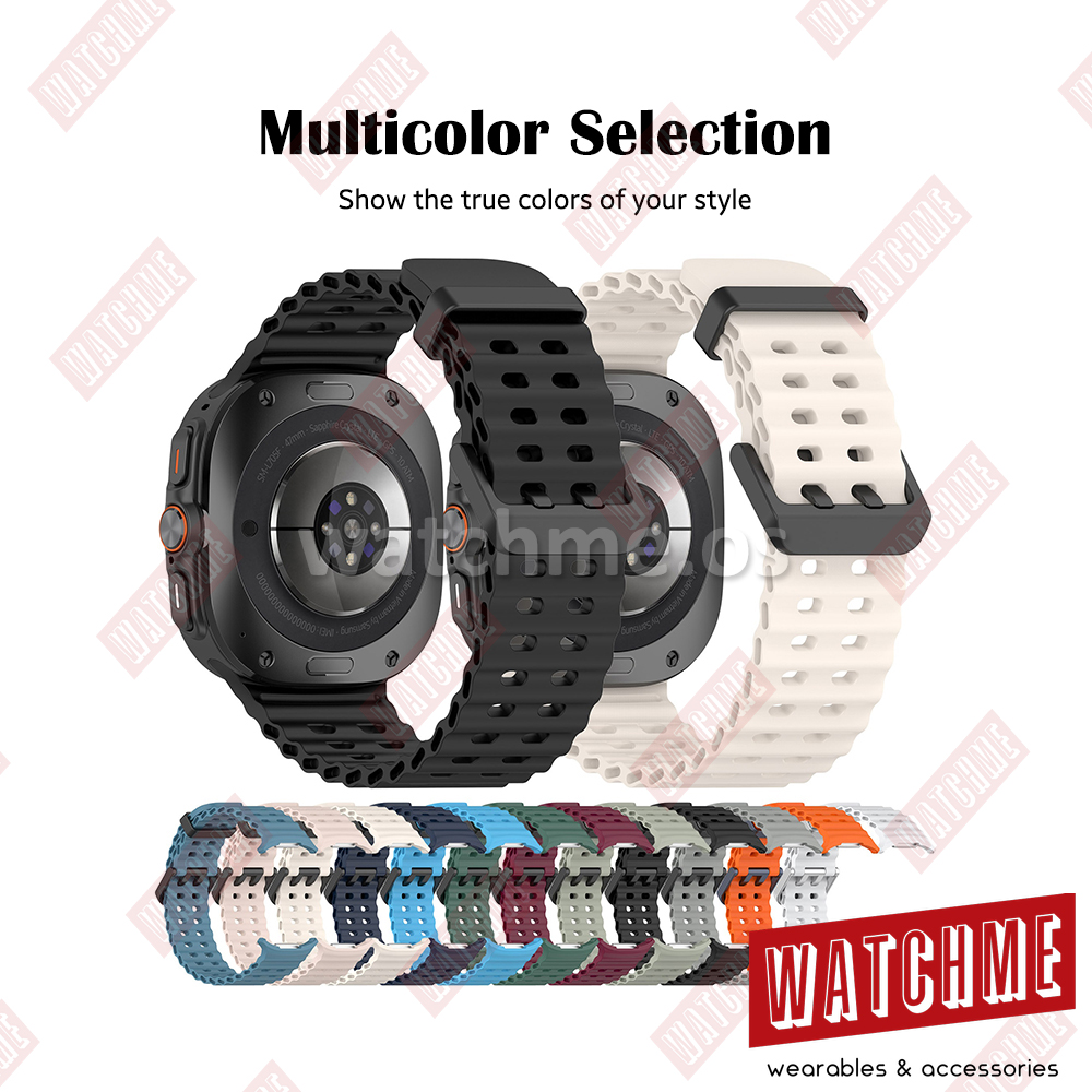 Samsung Galaxy Watch Ultra Strap, Marine Sport Band Style, Wide Ripple ...