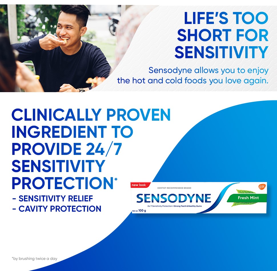 Sensodyne Fresh Mint 24/7 Sensitivity Protection Fluoride Toothpaste ...