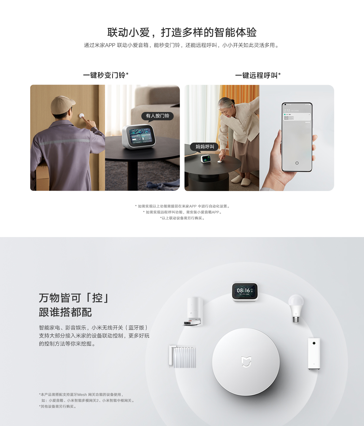Xiaomi Original Wireless Switch House Control Center Intelligent ...