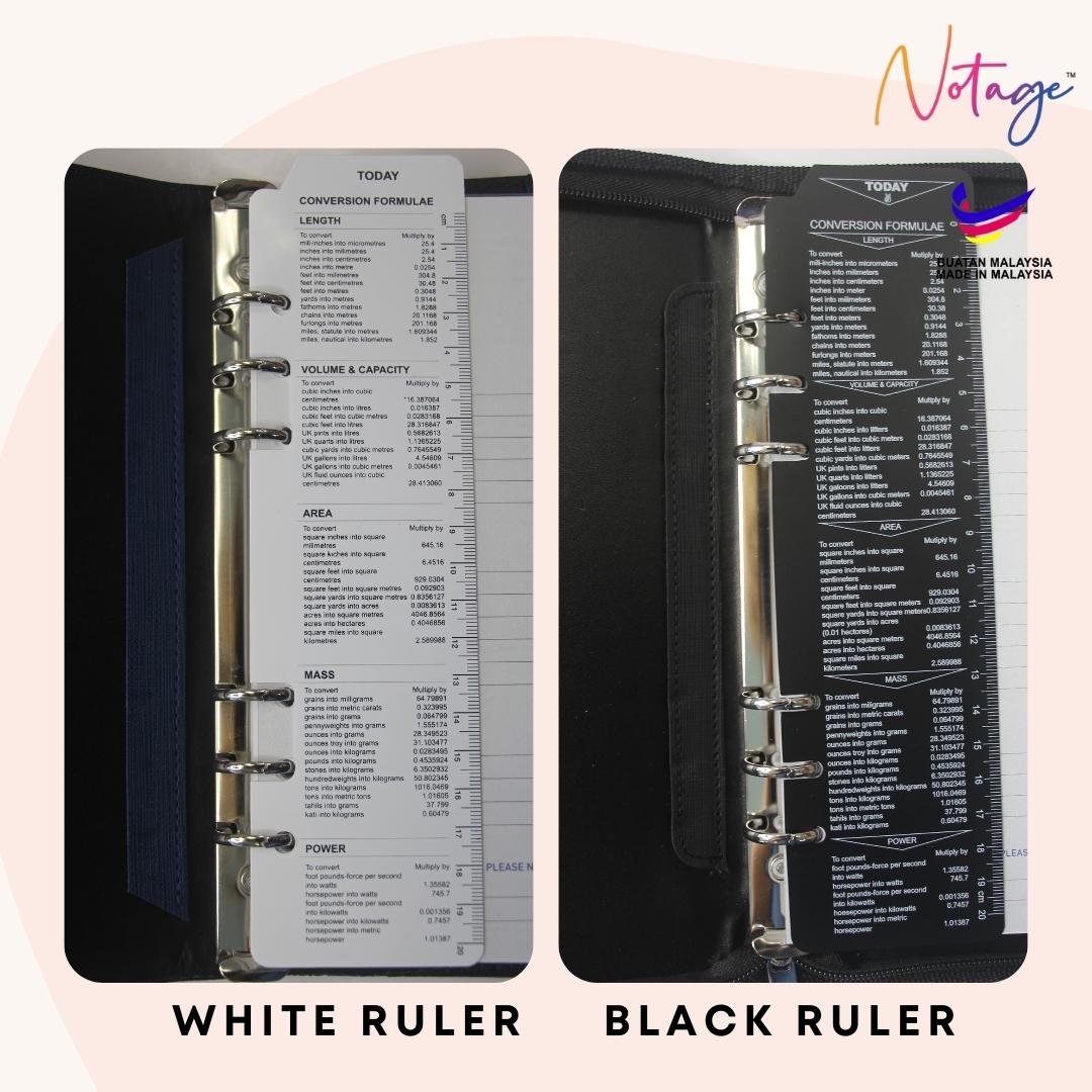Ruler for Executive Organizers/Notebooks 20 CM/7.5 inch 6 O Ring ...