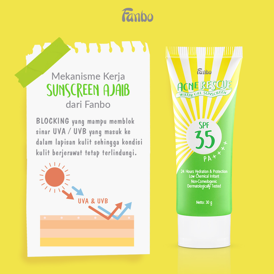 FANBO Acne Rescue Water Gel Sunscreen SPF 35 PA++++ | Shopee Malaysia