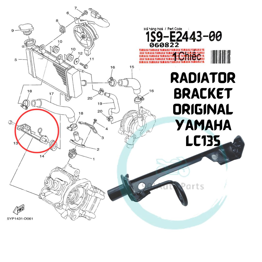 RADIATOR BRACKET ORIGINAL COOLANT TANK BRACKET ORIGINAL KAKI COOLANT ...