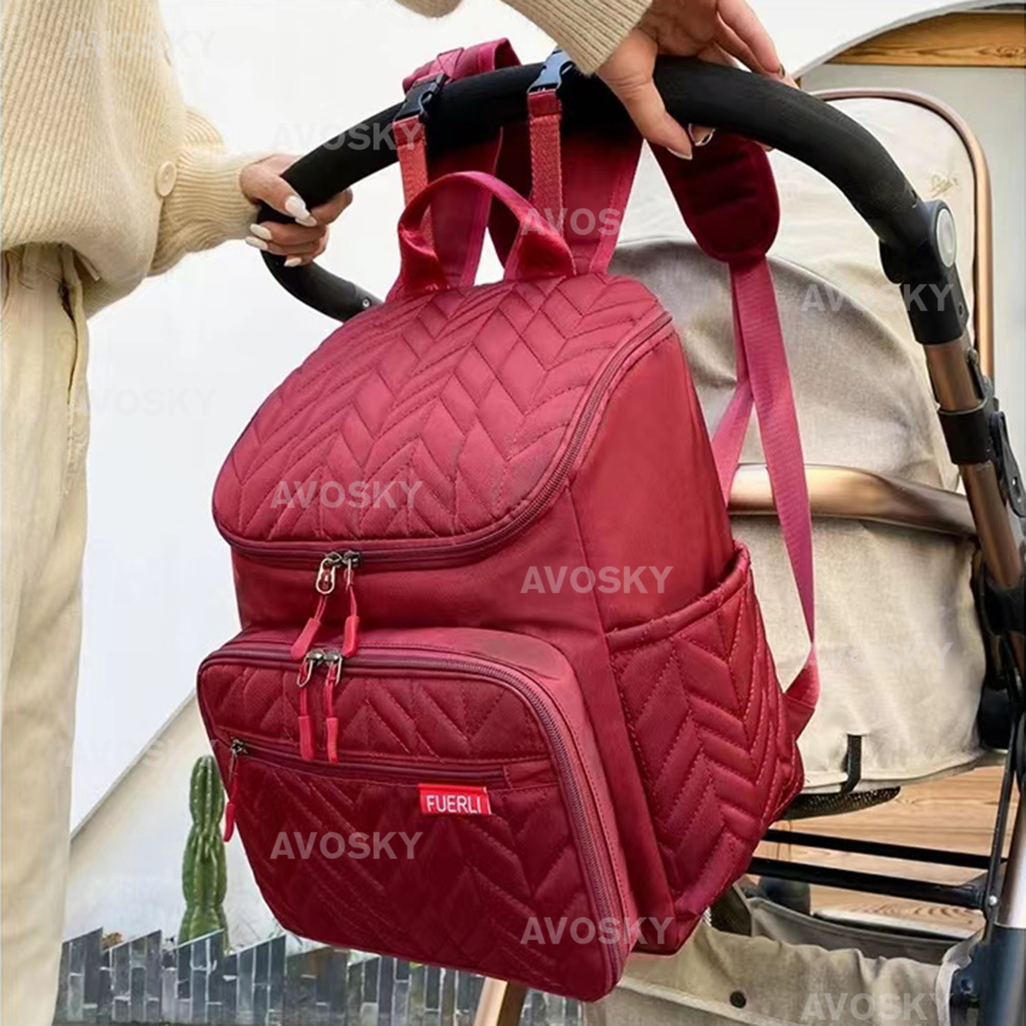 AVOSKY Diaper Bag Mummy Backpack Mother Bag Multifunction Large ...