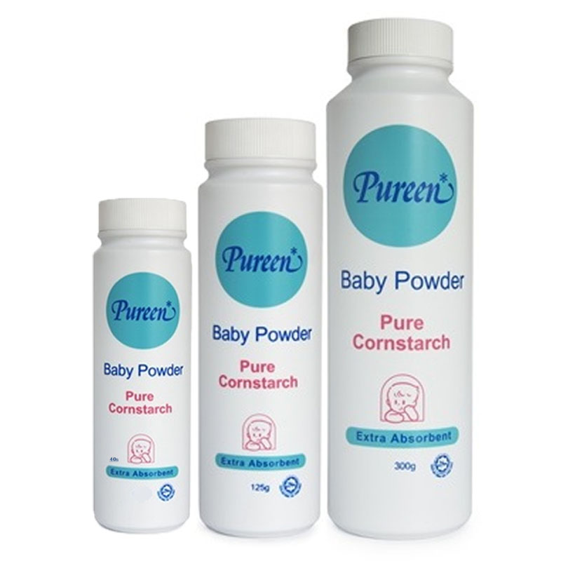 Pureen Baby Powder Pure Cornstarch 300g Extra Absorbent Bedak Bayi ...