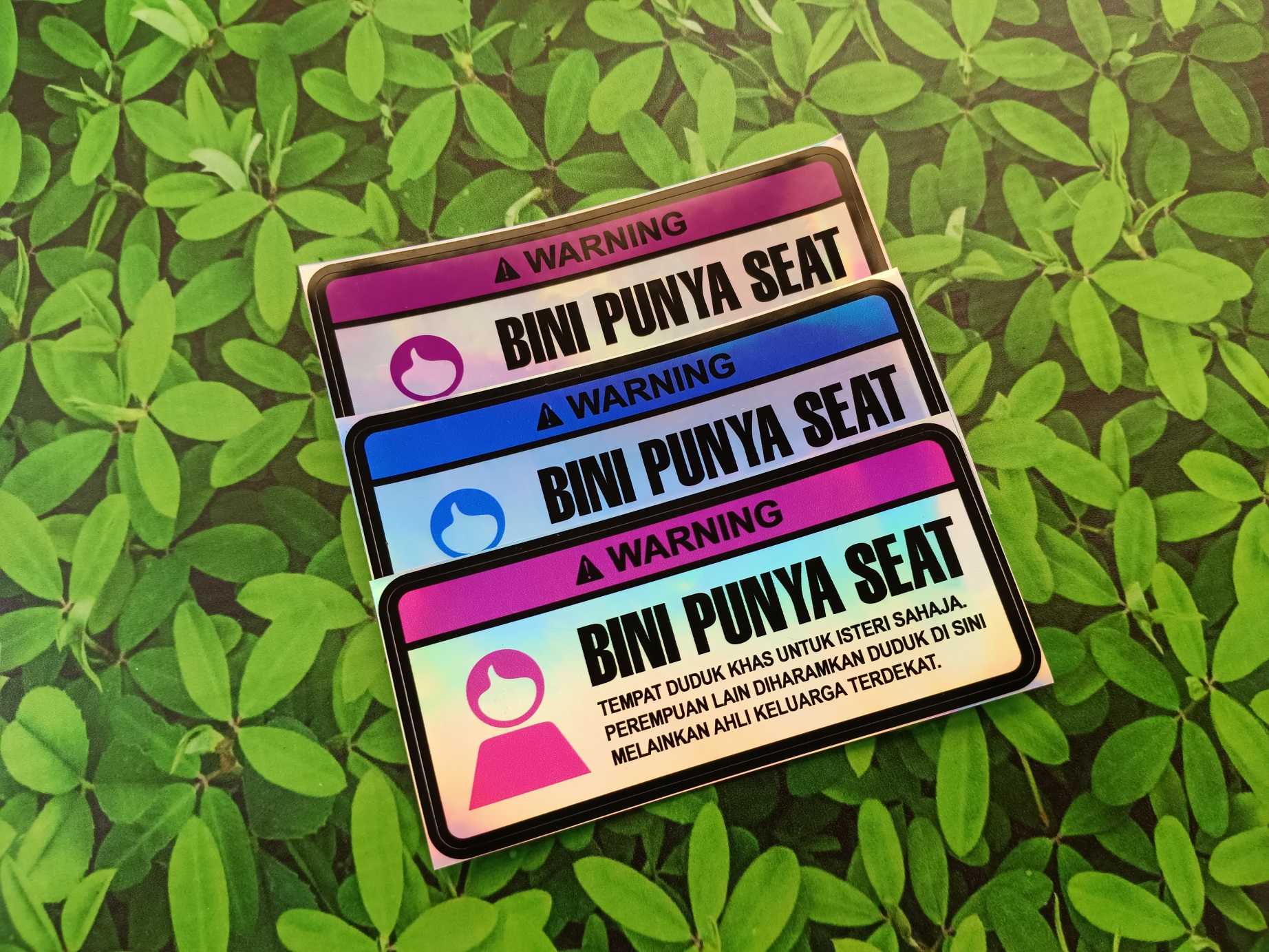 Sticker Bini Punya Seat Sticker Decal Motor&Car*7150 | Shopee Malaysia