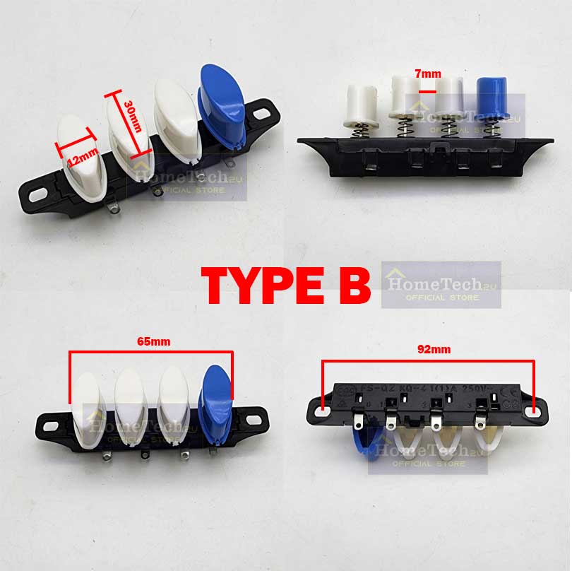 Universal Table Stand Fan On Off Switch Button Butang Suis Kipas Round ...