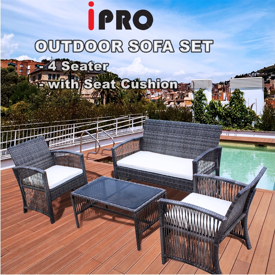 IPRO Outdoor Rattan Sofa Garden Outdoor Table And Chair Set Balcony ...