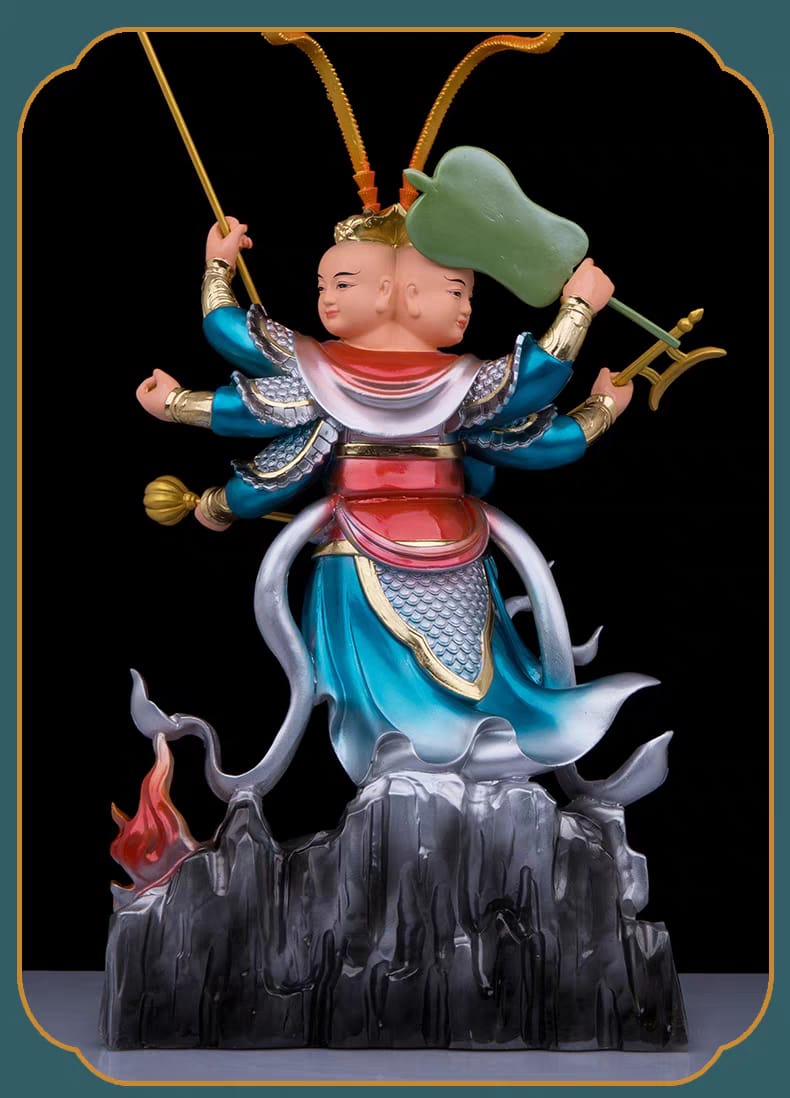16寸三头六臂太子/仿铜彩/中坛元帅/太子爷/脚踏风火轮/哪吒太子/中檀元帅/树脂/哪吒摆件 Ne Zha Statue | Shopee ...