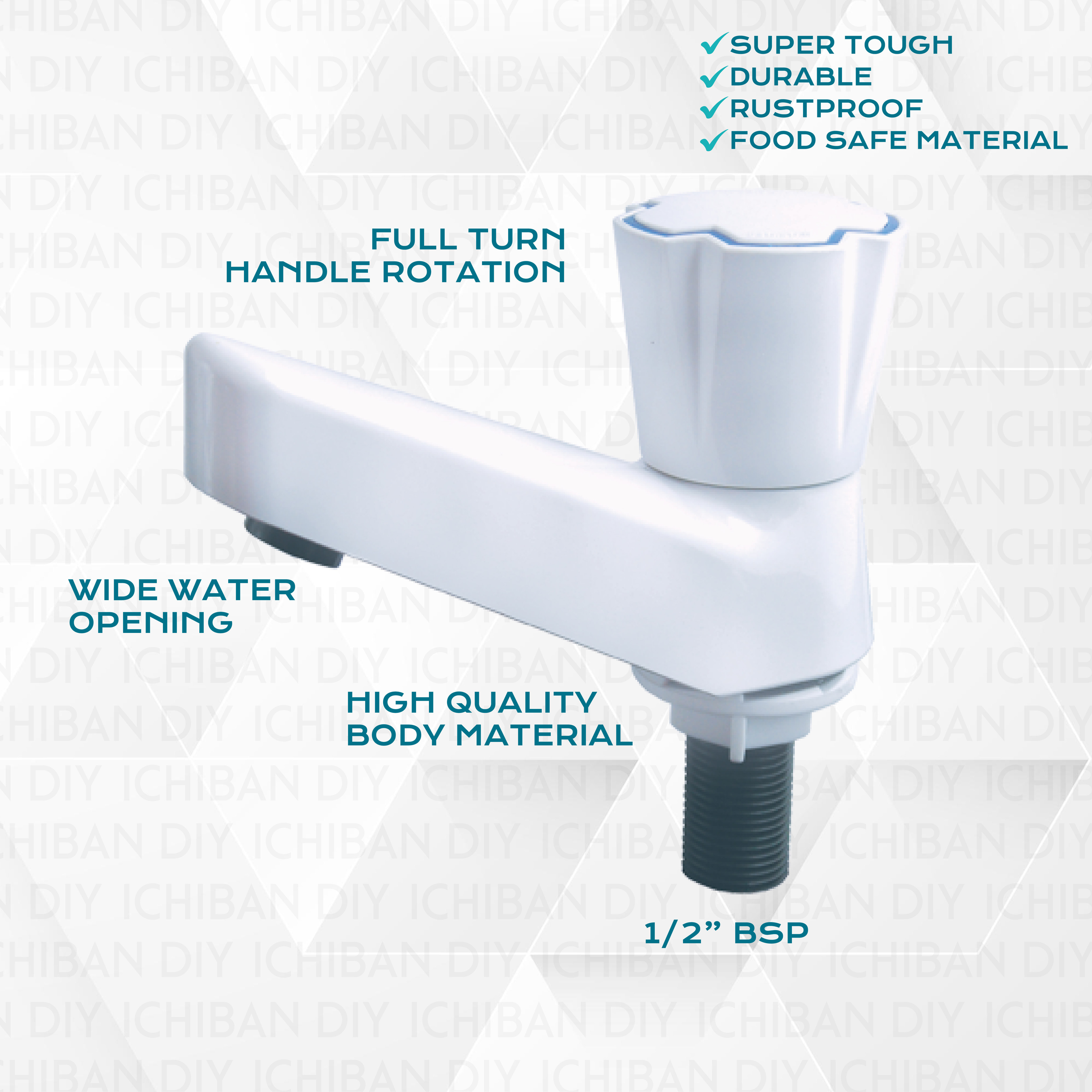 Watertec Pillar Basin Tap 103 M Wtc Monaco Bathroom Sink Wash Basin ...