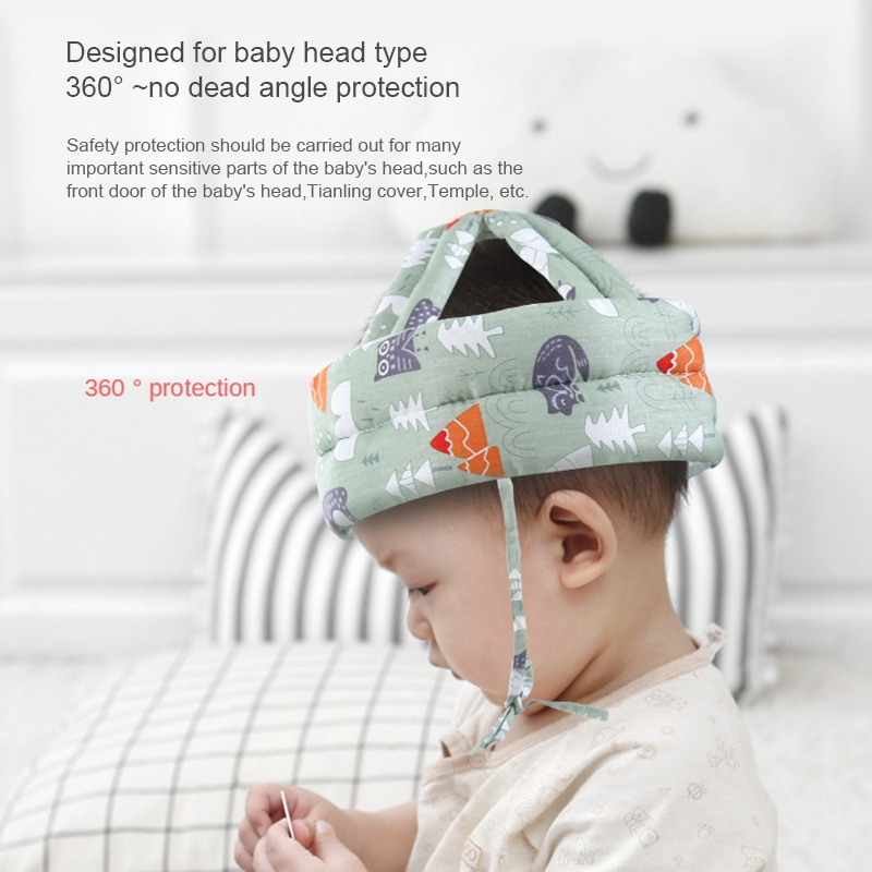 Baby Protection Head Adjustable Soft Safety Baby Helmet Walk Safety ...