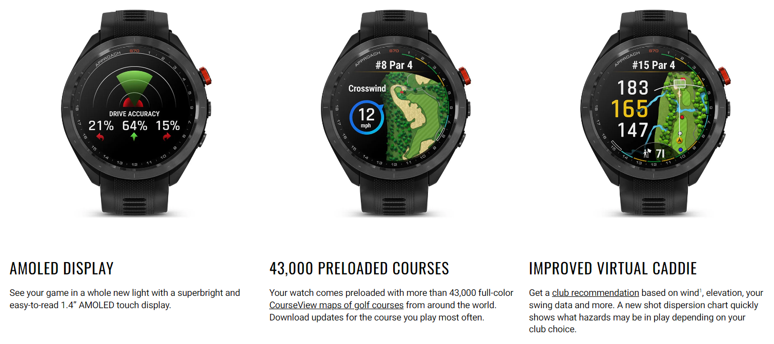 🇲🇾 Garmin Approach S70 AMOLED ( 42 / 47mm ) Golf Premium GPS Smart ...